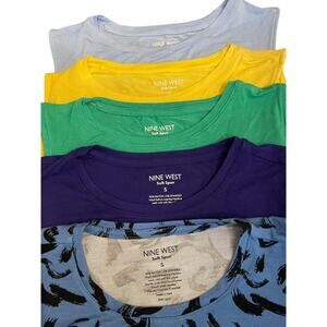 Small Nine West Soft Spun Tank Lot of 5 Womens Tshirts Assorted